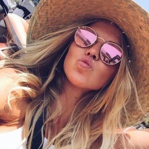 RAY-BAN Round - Gold with Pink Mirror Lenses
